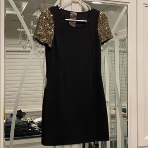 Black and sequin dress